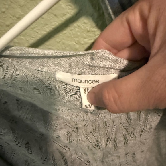 Maurices Light Gray Knit Cardigan - Picture 2 of 3